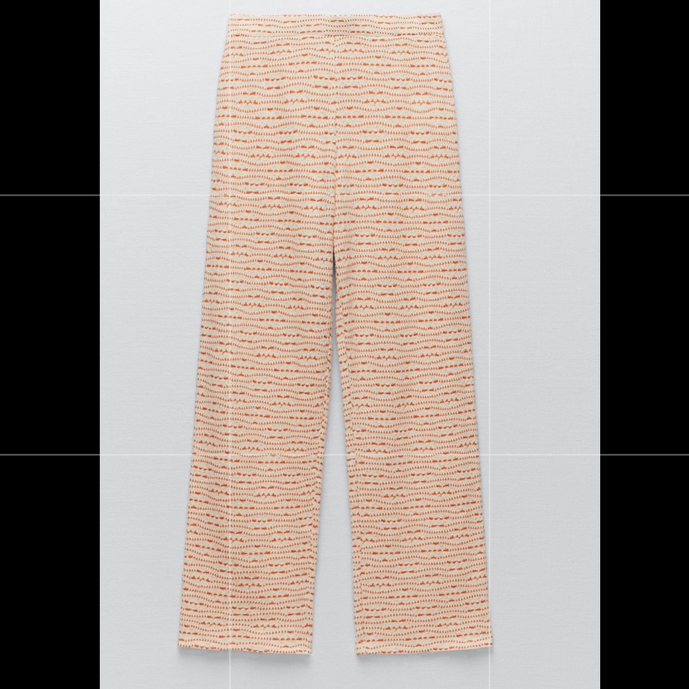 Zara jacquard pants